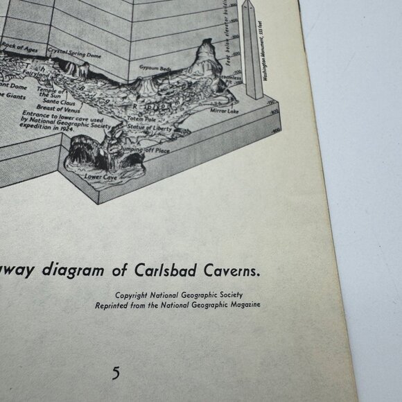 Vintage Carlsbad Caverns National Park Ephemera Set - Brochure Pamphlet & Photo - Picture 14 of 16